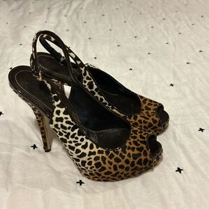 Gucci platform sling back heels